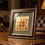 MantraMani® Sampurna Kuber Yantra on Raw Pyrite Frame
