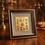 MantraMani® Shree Sampurna Yantra on Raw Pyrite Frame