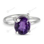 MantraMani Amethyst Ring: Attract Luck, Enhance Intuition, Improve Health & Skin - Energized Vedic Gemstone Jewelry - Ma...