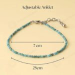 MantraMani Healing Stone Apatite Anklets: Encourage Manifestation and Protect Aura - Energized Vedic Gemstone Jewelry - ...