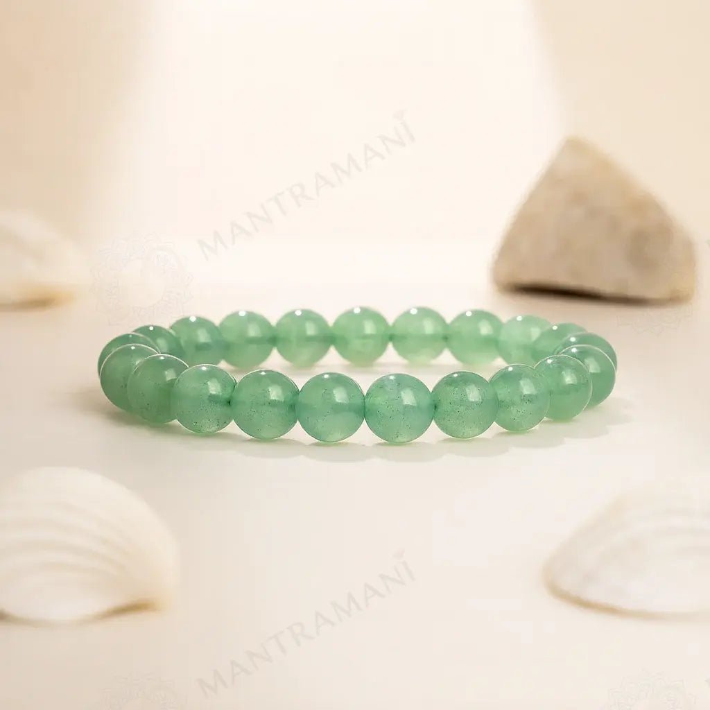 MantraMani Green Aventurine Bracelet - Energized Vedic Gemstone Jewelry - MantraMani