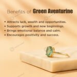 MantraMani Green Aventurine Ring: Promotes Wealth Attraction & Money Growth - Energized Vedic Gemstone Jewelry - MantraMani