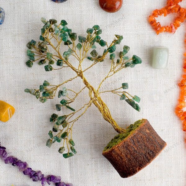 MantraMani Green Aventurine Tree: Promotes Wealth Attraction & Money Growth