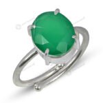 MantraMani Green Aventurine Ring: Promotes Wealth Attraction & Money Growth - Energized Vedic Gemstone Jewelry - MantraMani