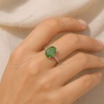 MantraMani Green Aventurine Ring: Promotes Wealth Attraction & Money Growth - Energized Vedic Gemstone Jewelry - MantraMani