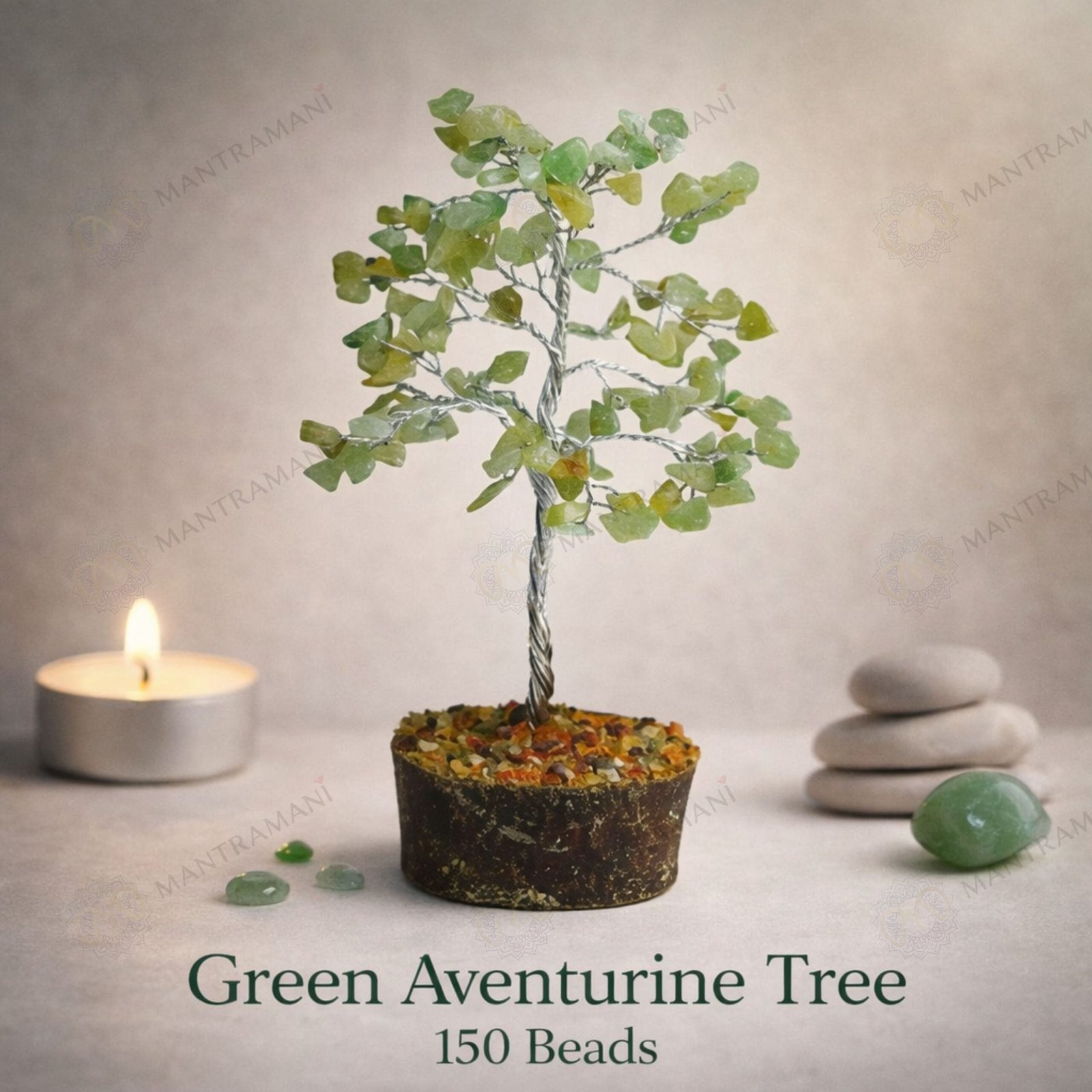 MantraMani Green Aventurine Tree: Promotes Wealth Attraction & Money Growth