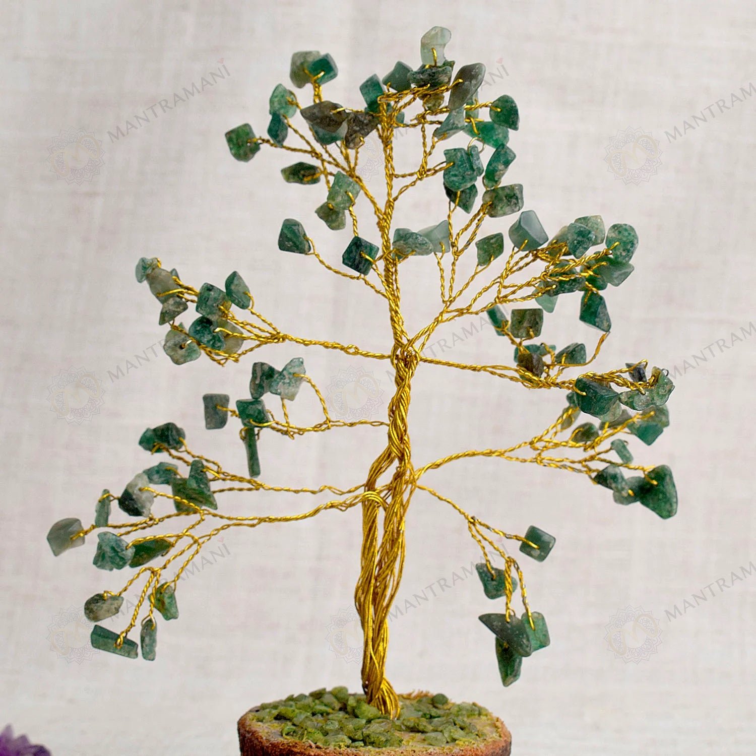 MantraMani Green Aventurine Tree: Promotes Wealth Attraction & Money Growth - Energized Vedic Gemstone Jewelry - MantraMani