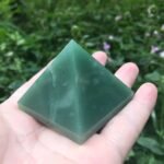 MantraMani Green Aventurine Crystal Pyramid - Energized Vedic Gemstone Jewelry - MantraMani