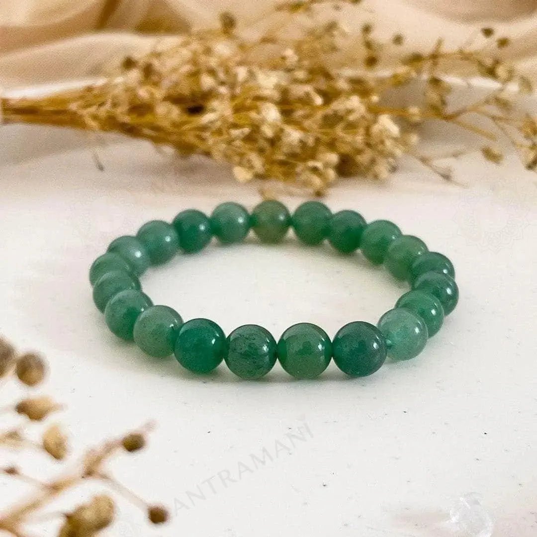 MantraMani Green Aventurine Bracelet - Energized Vedic Gemstone Jewelry - MantraMani