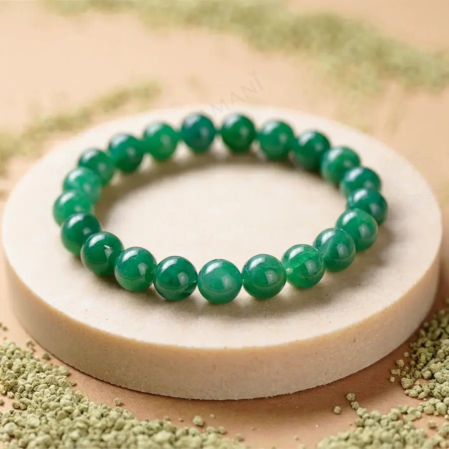 MantraMani Green Aventurine Bracelet - Energized Vedic Gemstone Jewelry - MantraMani