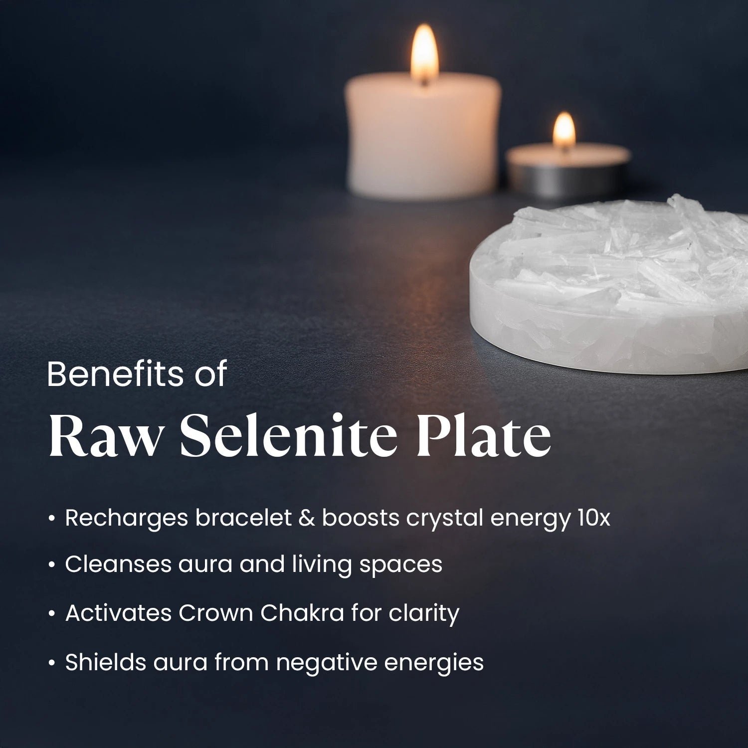 MantraMani SELENITE & PYRITE (Chandramani / Suvarnaprastha) - Energized Vedic Gemstone Jewelry - MantraMani
