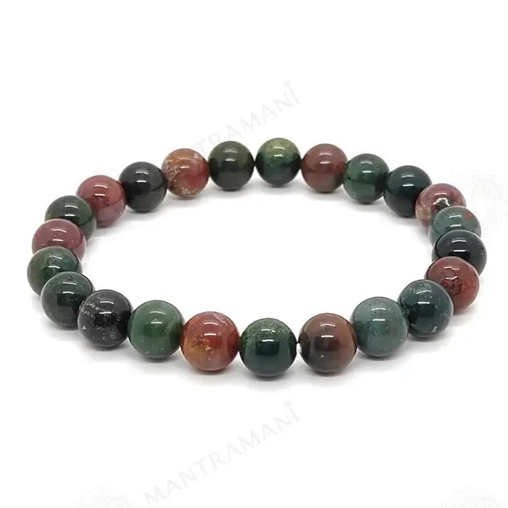MantraMani Bloodstone Bracelet - Energized Vedic Gemstone Jewelry - MantraMani