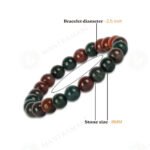 MantraMani Bloodstone Bracelet - Energized Vedic Gemstone Jewelry - MantraMani