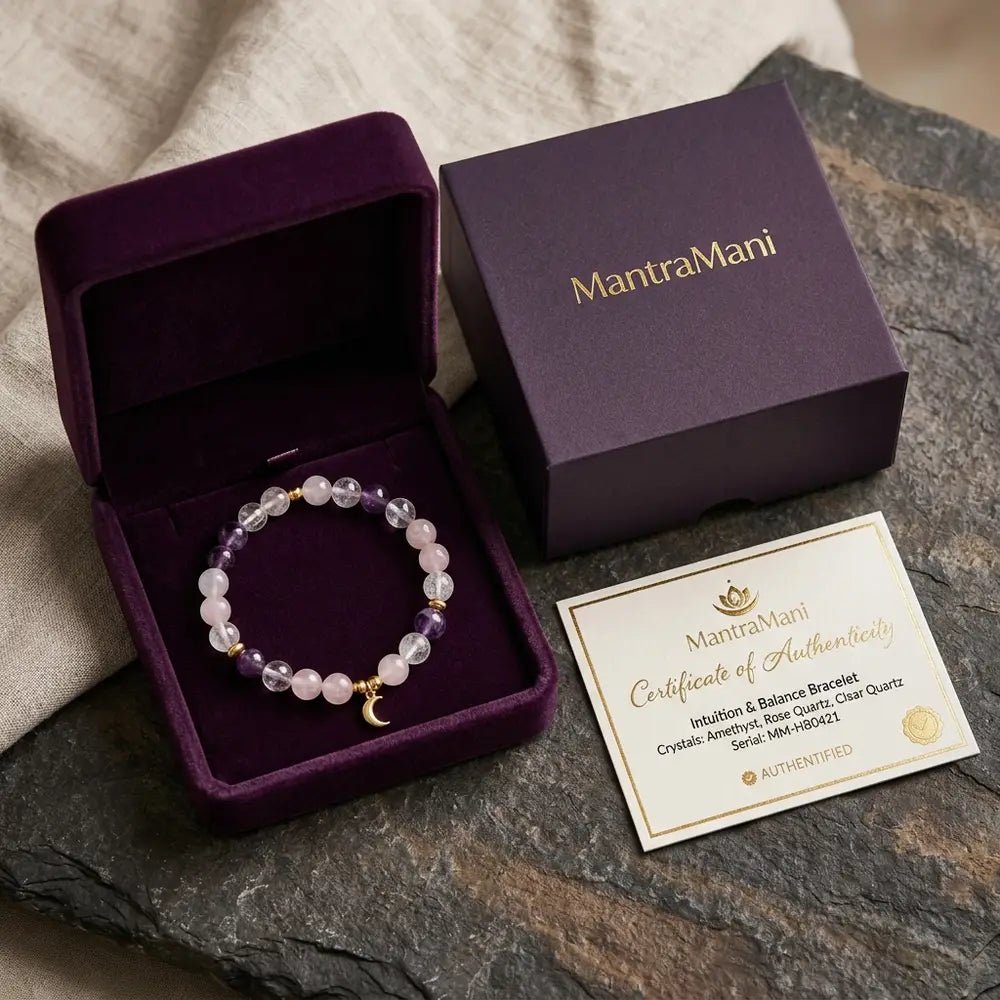 MantraMani Healing & Angel Energy Bracelet - Energized Vedic Gemstone Jewelry - MantraMani