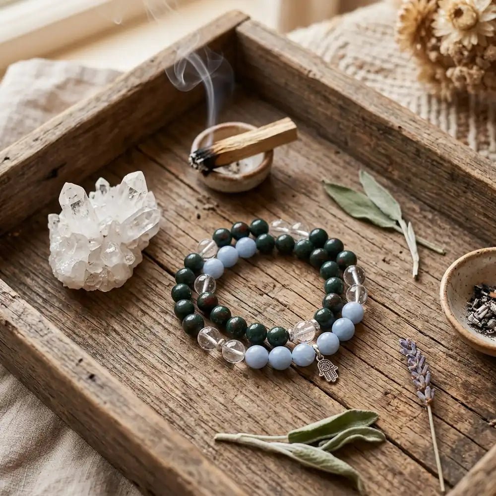 MantraMani Healing & Angel Energy Bracelet - Energized Vedic Gemstone Jewelry - MantraMani
