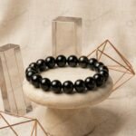 MantraMani clipse Noire  Black Tourmaline Protection Bracelet - Energized Vedic Gemstone Jewelry - MantraMani
