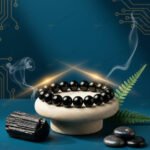 MantraMani clipse Noire  Black Tourmaline Protection Bracelet - Energized Vedic Gemstone Jewelry - MantraMani