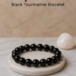 MantraMani clipse Noire  Black Tourmaline Protection Bracelet - Energized Vedic Gemstone Jewelry - MantraMani