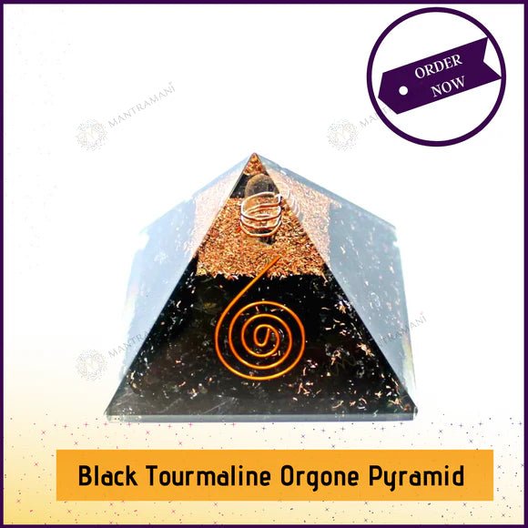 MantraMani Tourmaline Pyramid – Protection & Negative Energy Shield Crystal