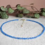MantraMani Blue Lace Chalcedony Anklet - Energized Vedic Gemstone Jewelry - MantraMani