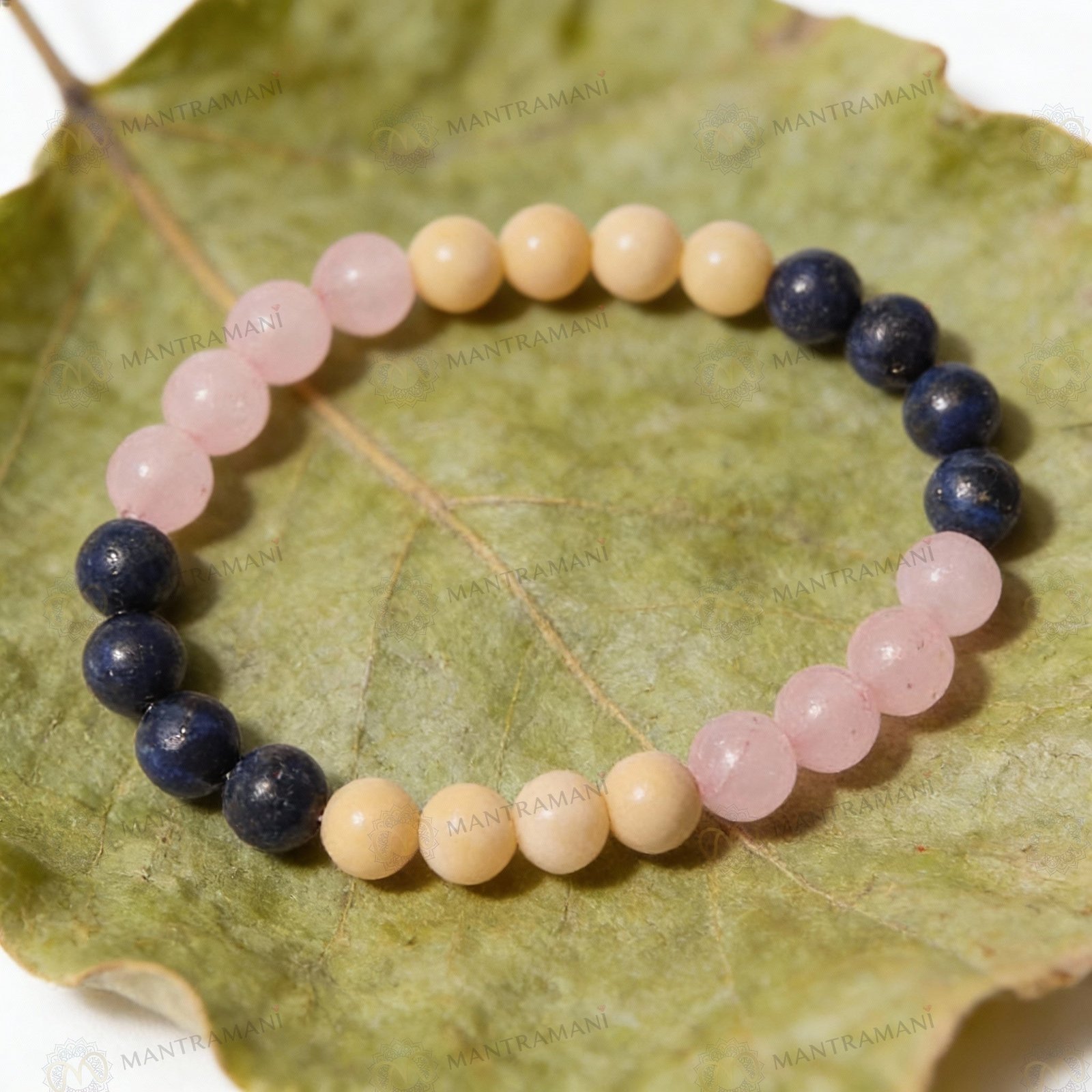 MantraMani Cancer Zodiac Birthstone Crystal Bracelet - Energized Vedic Gemstone Jewelry - MantraMani