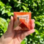MantraMani Carnelian Pyramid - Energized Vedic Gemstone Jewelry - MantraMani