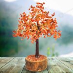 MantraMani Red Carnelian Crystal Tree - Energized Vedic Gemstone Jewelry - MantraMani