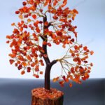 MantraMani Red Carnelian Crystal Tree - Energized Vedic Gemstone Jewelry - MantraMani