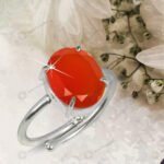 MantraMani Elegant Carnelian Ring - Energized Vedic Gemstone Jewelry - MantraMani