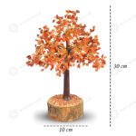 MantraMani Red Carnelian Crystal Tree - Energized Vedic Gemstone Jewelry - MantraMani