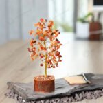 MantraMani Red Carnelian Crystal Tree - Energized Vedic Gemstone Jewelry - MantraMani