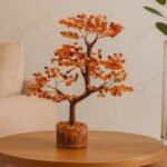 MantraMani Red Carnelian Crystal Tree - Energized Vedic Gemstone Jewelry - MantraMani