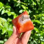 MantraMani Carnelian Pyramid - Energized Vedic Gemstone Jewelry - MantraMani