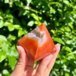 MantraMani Carnelian Pyramid - Energized Vedic Gemstone Jewelry - MantraMani
