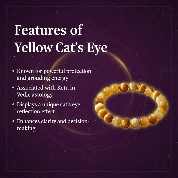 MantraMani Cats Eye Bracelet - Energized Vedic Gemstone Jewelry - MantraMani