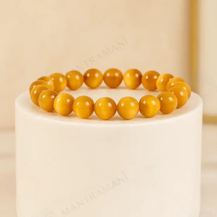 MantraMani Cats Eye Bracelet - Energized Vedic Gemstone Jewelry - MantraMani