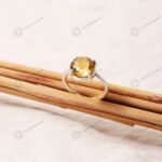 MantraMani Yellow Citrine Ring: Abundance & Prosperity - Energized Vedic Gemstone Jewelry - MantraMani