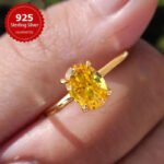 MantraMani Yellow Citrine Ring: Abundance & Prosperity - Energized Vedic Gemstone Jewelry - MantraMani