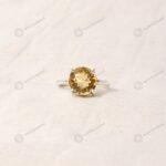 MantraMani Yellow Citrine Ring: Abundance & Prosperity - Energized Vedic Gemstone Jewelry - MantraMani