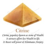 MantraMani Yellow Citrine Pyramid - Energized Vedic Gemstone Jewelry - MantraMani