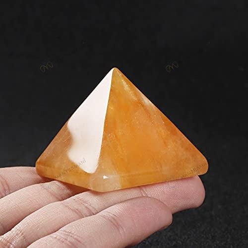 MantraMani Yellow Citrine Pyramid – Energy & Manifestation Crystal Pyramid