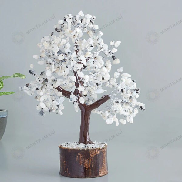 MantraMani Clear Quartz Crystal Tree for Clarity, Calm & Positive Energy