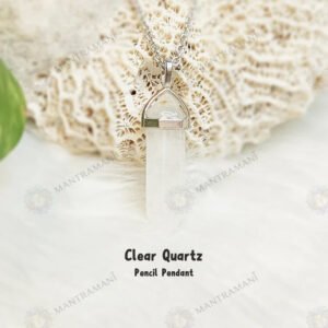 MantraMani Clear Quartz Pencil Pendant