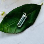 MantraMani Clear Quartz Pencil Pendant - Energized Vedic Gemstone Jewelry - MantraMani