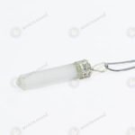 MantraMani Clear Quartz Pencil Pendant - Energized Vedic Gemstone Jewelry - MantraMani