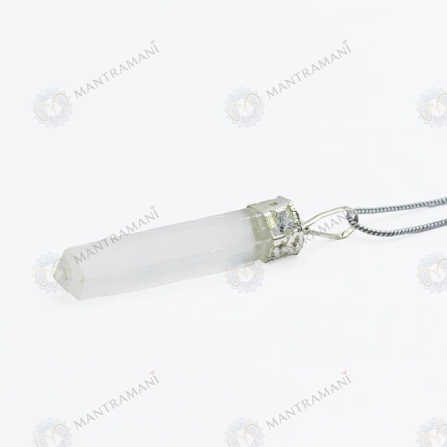 MantraMani Clear Quartz Pencil Pendant