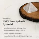 MantraMani Clear Quartz Pyramid - Energized Vedic Gemstone Jewelry - MantraMani