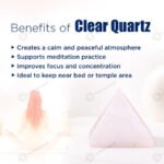 MantraMani Clear Quartz Pyramid - Energized Vedic Gemstone Jewelry - MantraMani