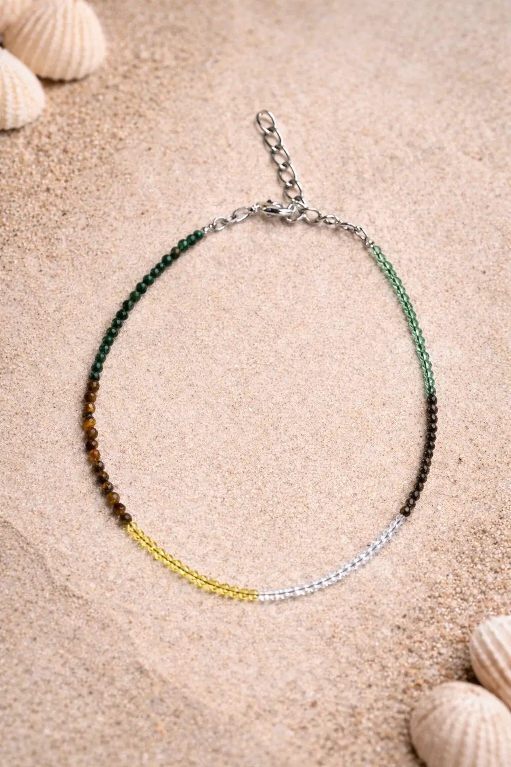 MantraMani Money & Luck Anklet - Energized Vedic Gemstone Jewelry - MantraMani