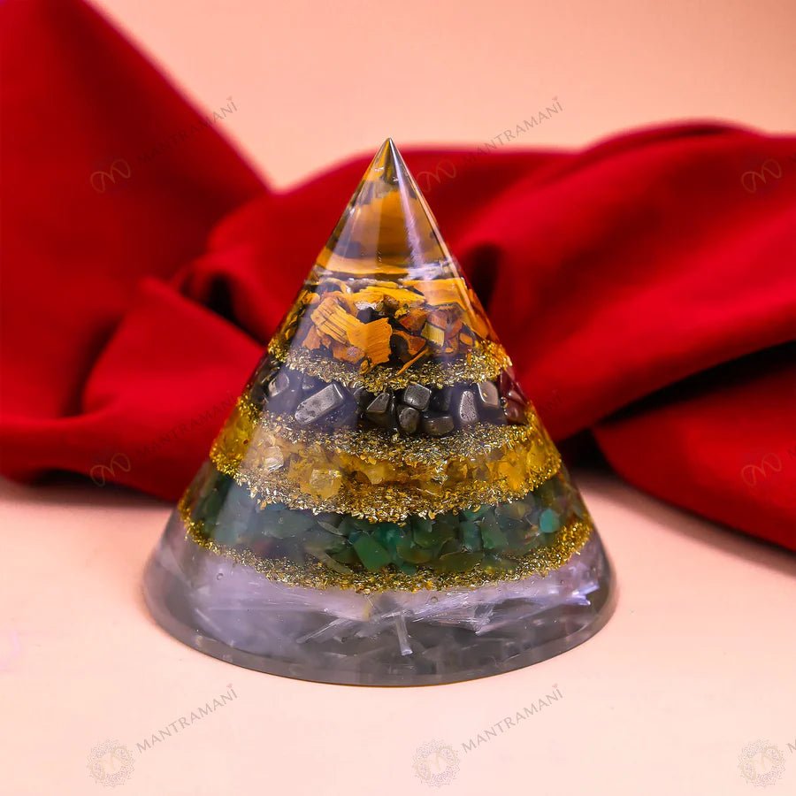 MantraMani Dhan yog Pyramid - Energized Vedic Gemstone Jewelry - MantraMani